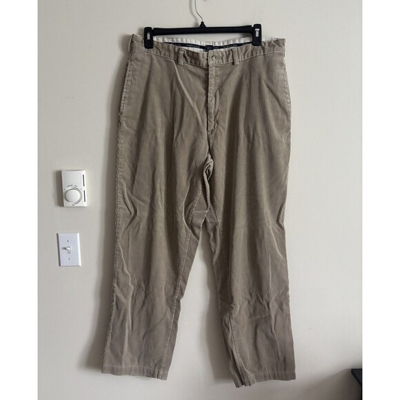 VTG Polo Ralph Lauren Cords Corduroy Khaki Pants Tank 38x32 90s Y2K 2000s 90s‎ - Picture 1 of 8